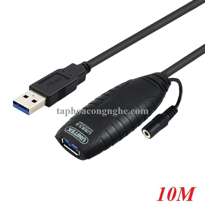 Unitek 98568 Y-3018 3.0 10M màu Đen Cáp Usb Nối Dài Extension kèm nguồn 30098568